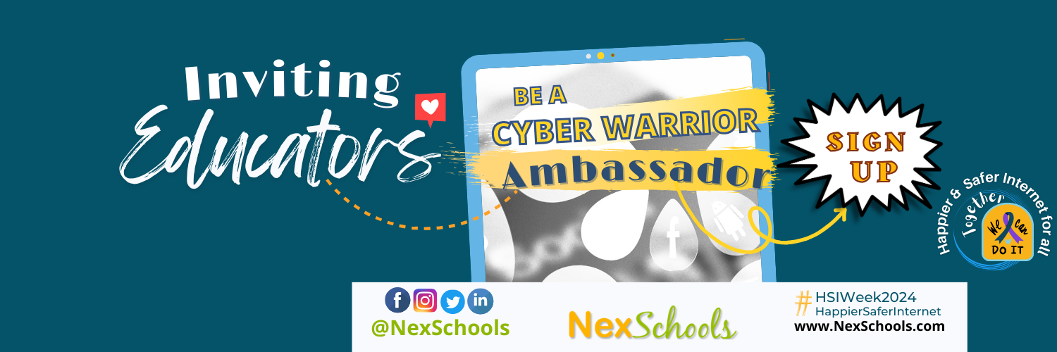 Teachers and educators get involved with cyber safety awareness #HSIWeek2024, Happier and Safer Internet HSIWeek inviting educators to join the cyber safety awareness for classrooms, schools, educators preschool to high school, middel school